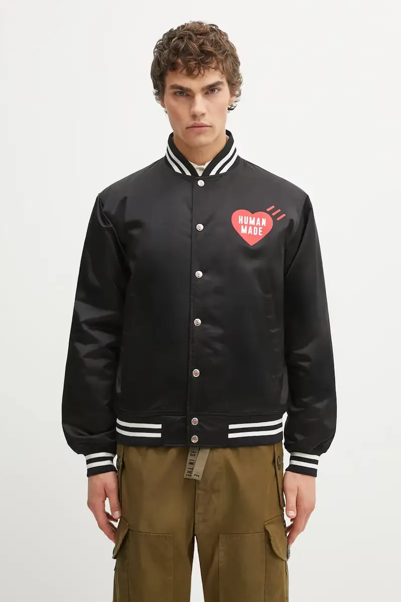 giacca bomber NYLON STADIUM colore nero HM30JK038