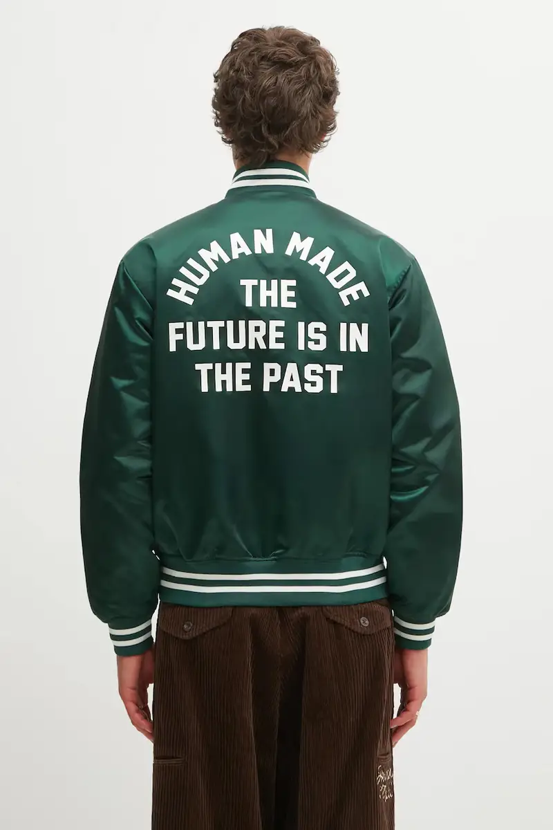 giacca bomber NYLON STADIUM colore verde HM30JK038 miniatura 3