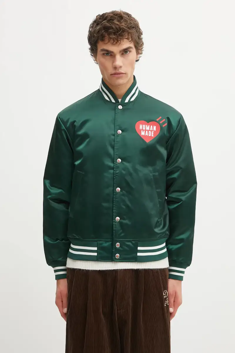 giacca bomber NYLON STADIUM colore verde HM30JK038