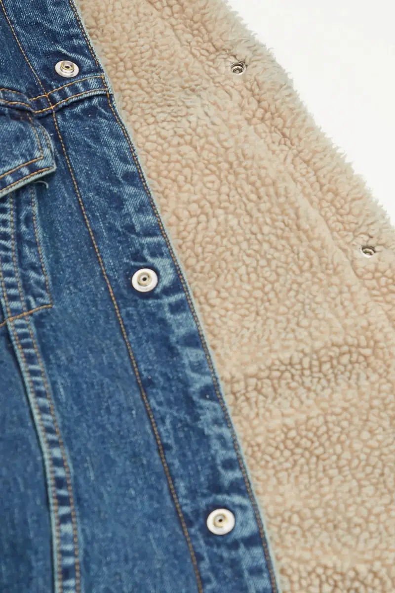 giacca di jeans in cotone BOA LINED colore blu HM30JK004 miniatura 5