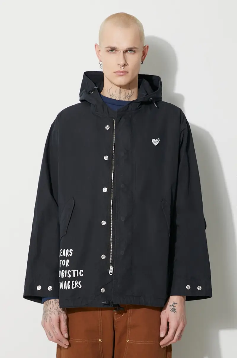 giacca Hooded Coat uomo colore blu navy HM26JK001