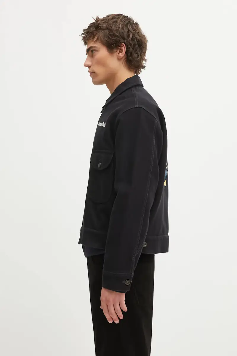 giacca in cotone ZIP-UP WORK colore nero HM30JK009 miniatura 2