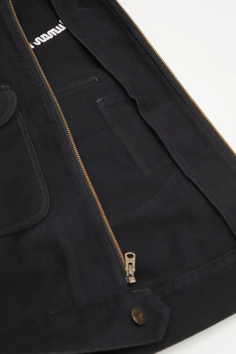 giacca in cotone ZIP-UP WORK colore nero HM30JK009 miniatura 5