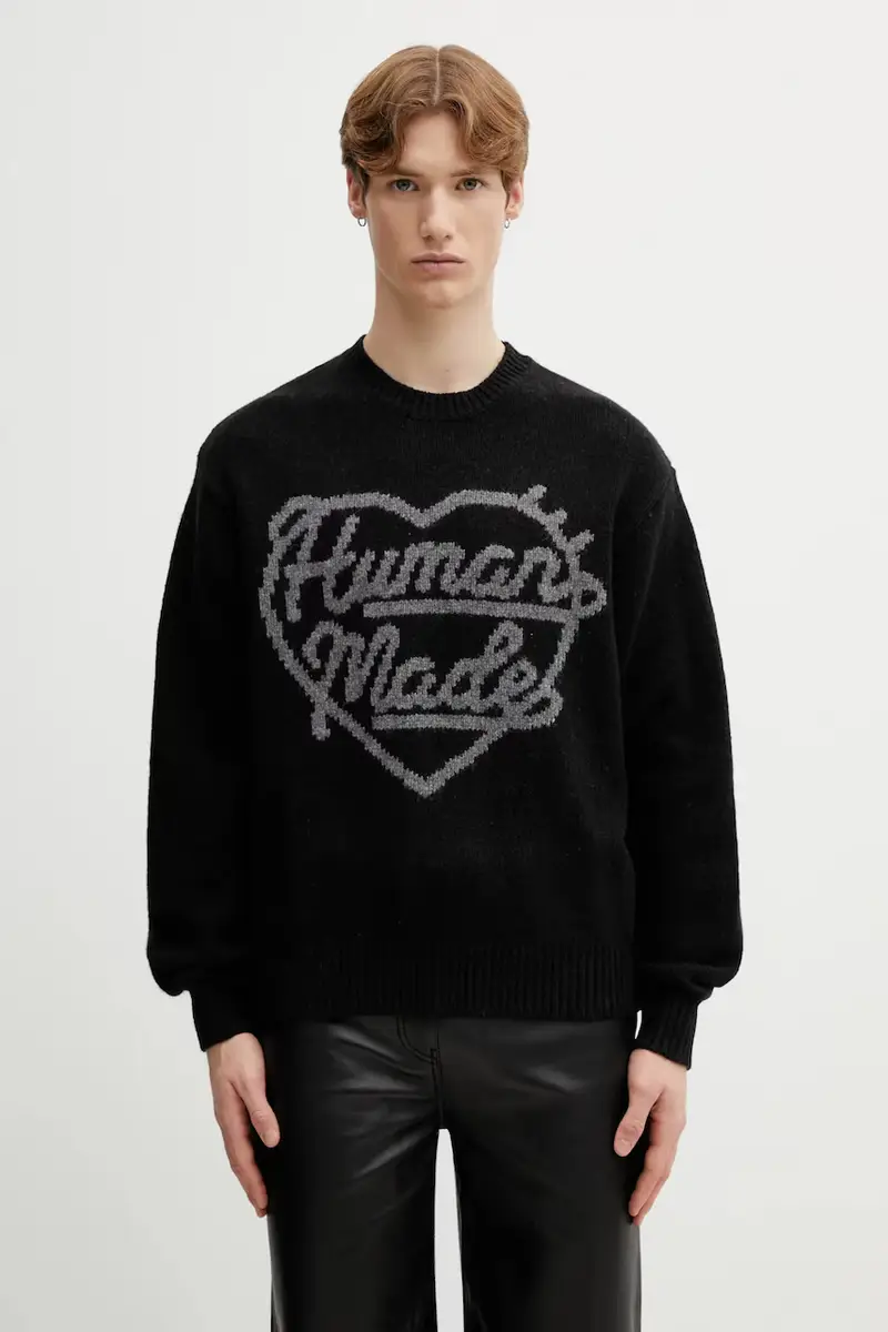 maglione con lana KNITTED SWEATER Nero