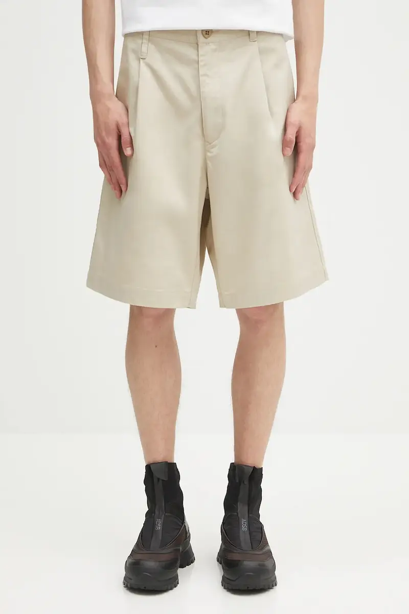 pantaloncini in cotone uomo colore beige HM29PT018