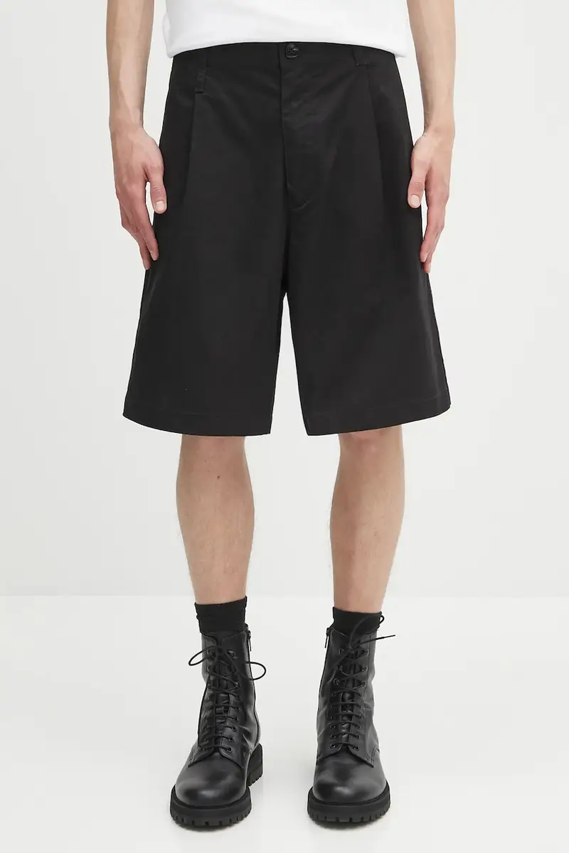 pantaloncini in cotone uomo colore nero HM29PT018