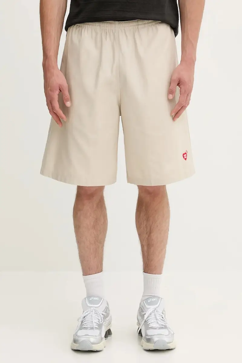 pantaloncini in cotone Woven uomo colore beige HM29PT021