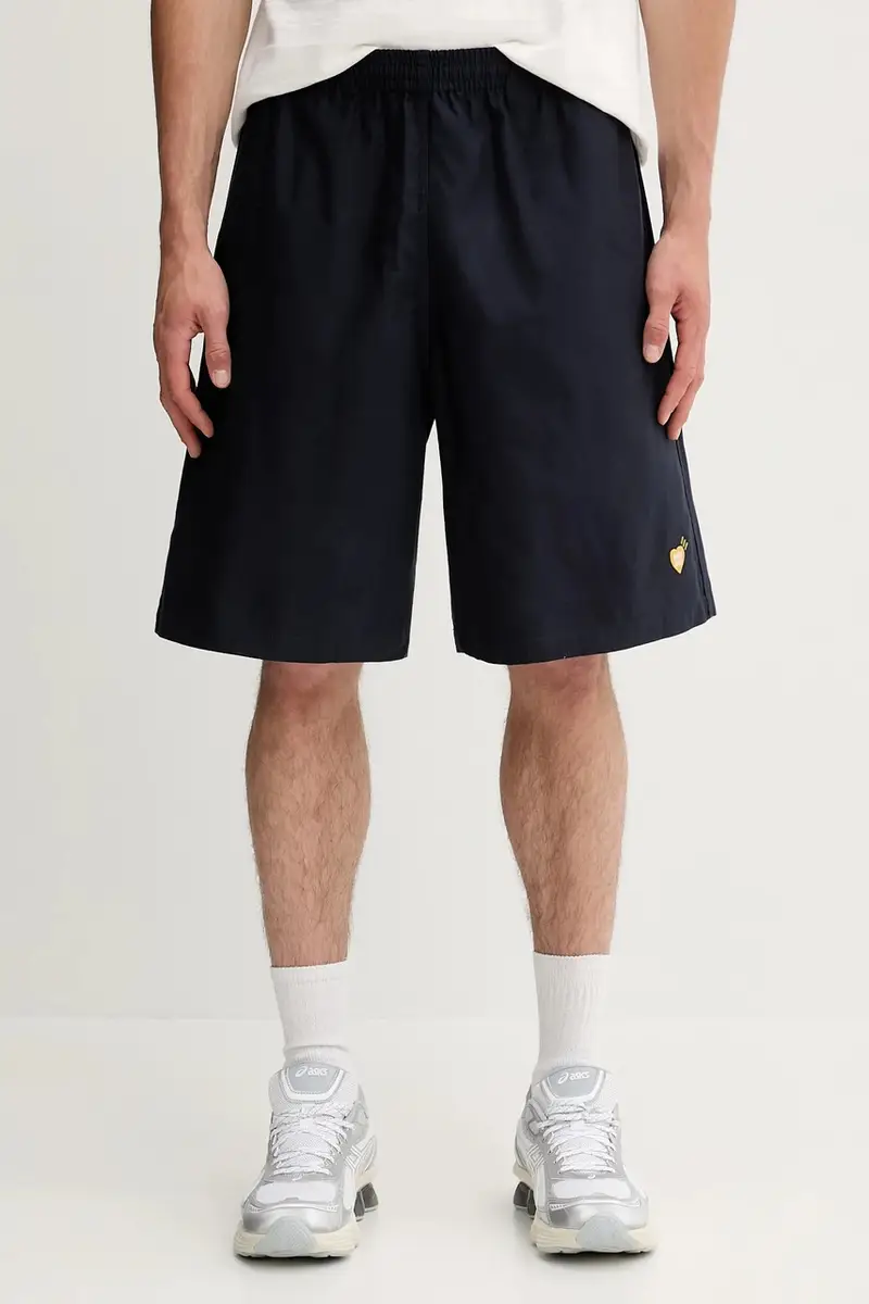 pantaloncini in cotone Woven uomo colore blu navy HM29PT021