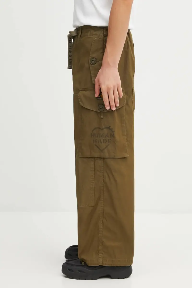 pantaloni in cotone AIR FORCE uomo colore verde HM30PT007 miniatura 2