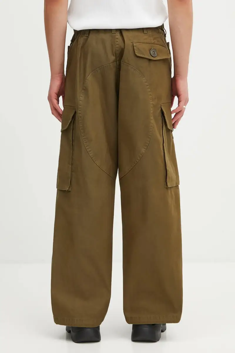 pantaloni in cotone AIR FORCE uomo colore verde HM30PT007 miniatura 3