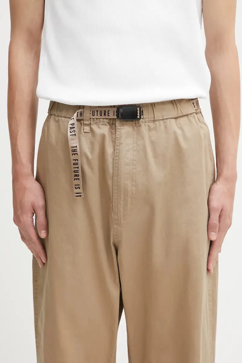 pantaloni in cotone WOVEN PANTS uomo colore beige HM30PT012 miniatura 4