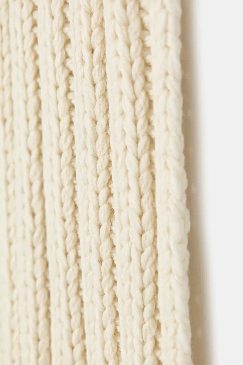 sciarpa in lana WOOL SCARF Beige miniatura 3