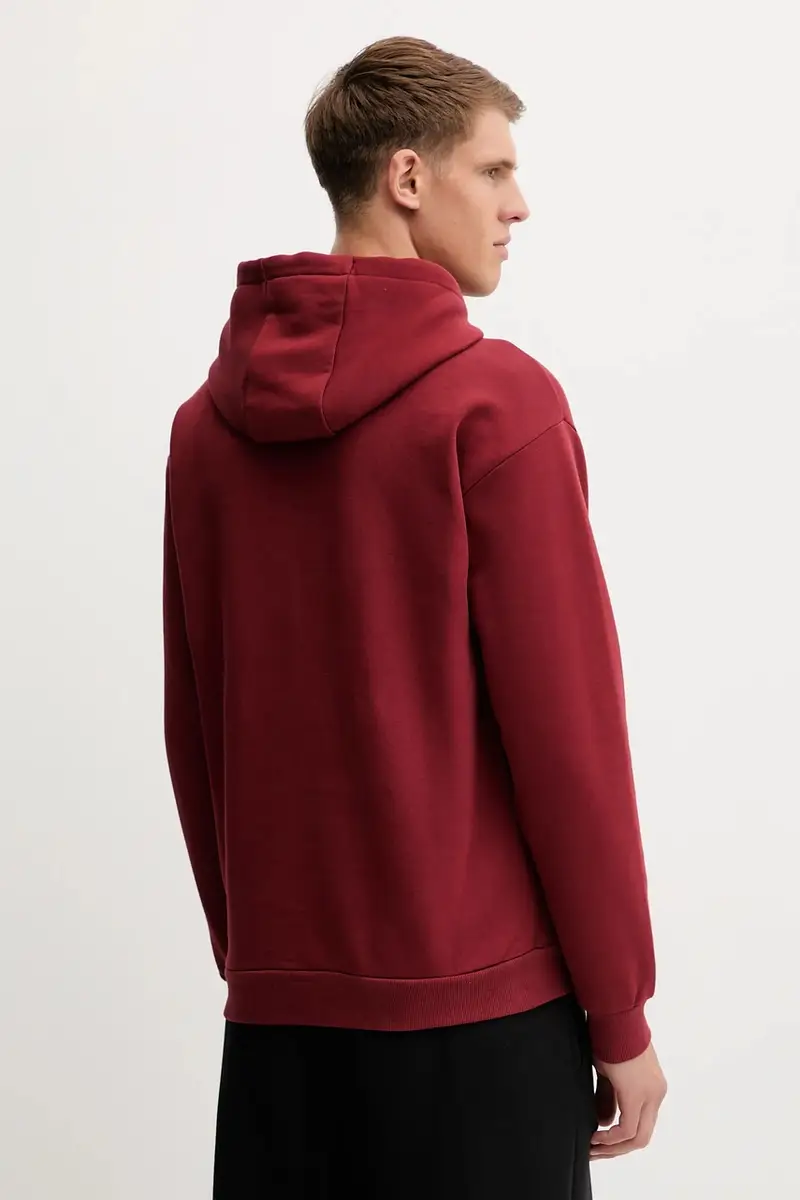 felpa uomo colore granata con cappuccio 232944 miniatura 3