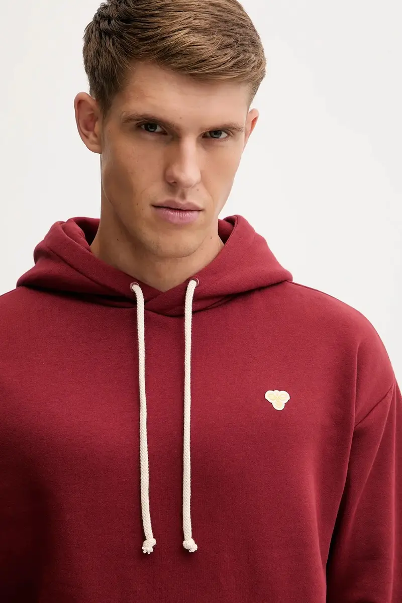 felpa uomo colore granata con cappuccio 232944 miniatura 4