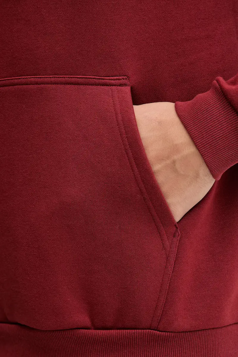 felpa uomo colore granata con cappuccio 232944 miniatura 5