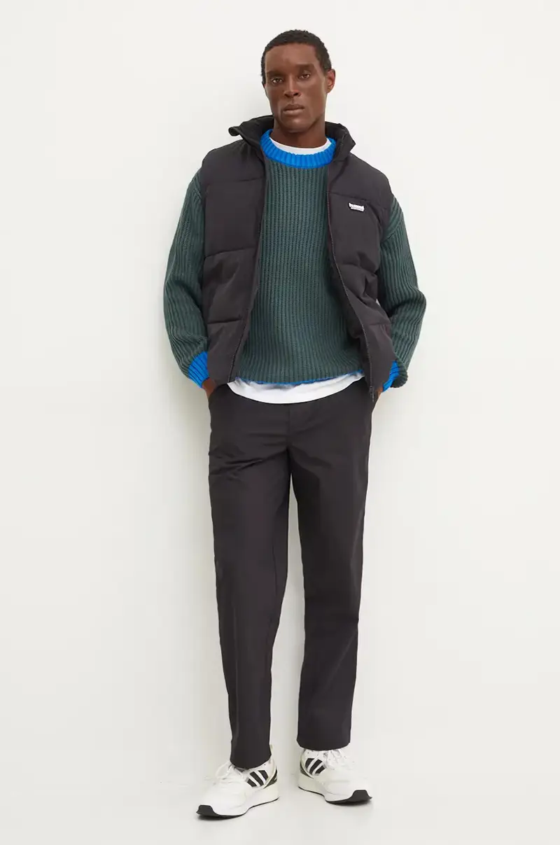 pantaloni in cotone colore nero 226042 miniatura 2