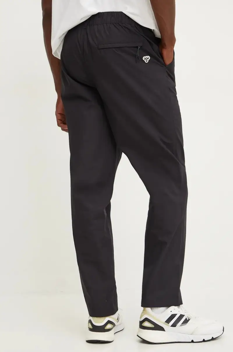 pantaloni in cotone colore nero 226042 miniatura 3