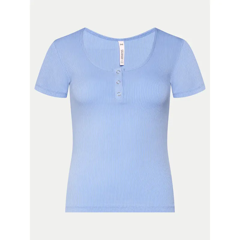 Maglietta del pigiama Henley 205108 Blu Regular Fit