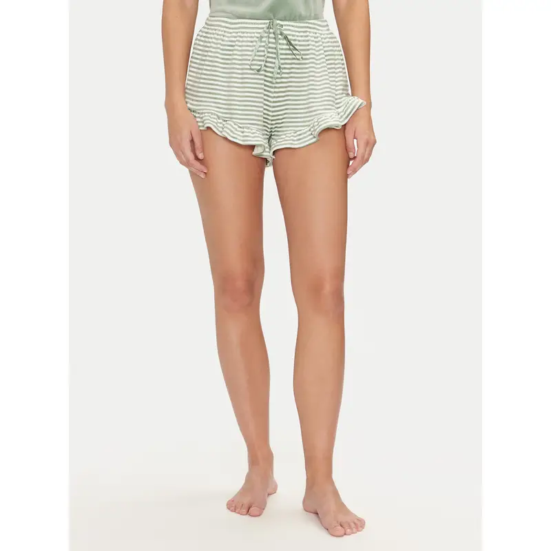 Pantaloncini del pigiama 206519 Verde Relaxed Fit