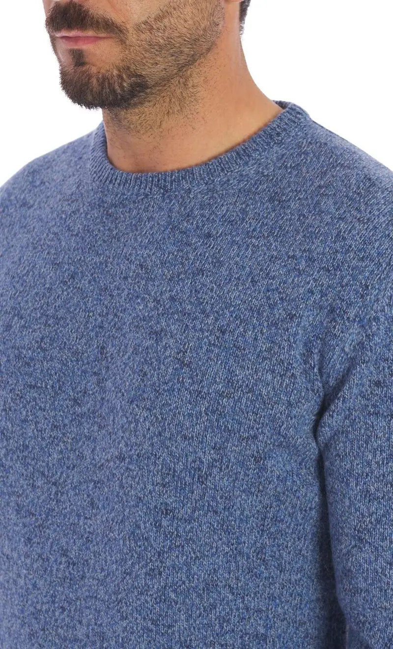 Maglia hunt gallery moulinè girocollo, colore azzurro miniatura 2