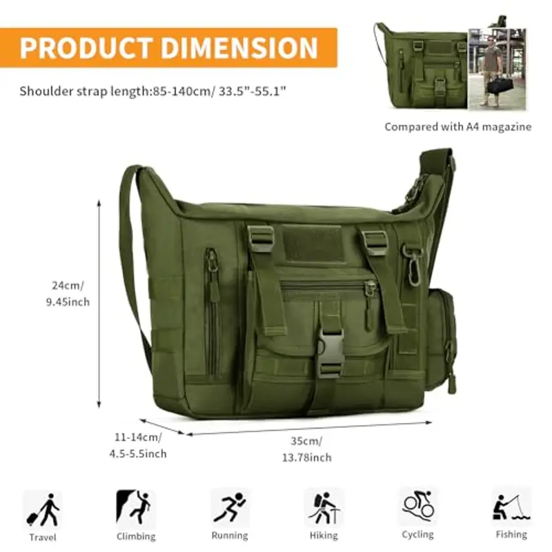 HUNTVP Borsa messenger Uomo Verde 2331110 miniatura 2