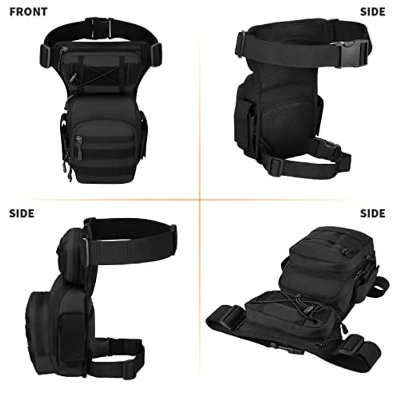 Huntvp Fondina Tattica Coscia per Pistola, Militare Gamba Fondina con Custodia, Regolabile MOLLE Fondina per Destrimani miniatura 3