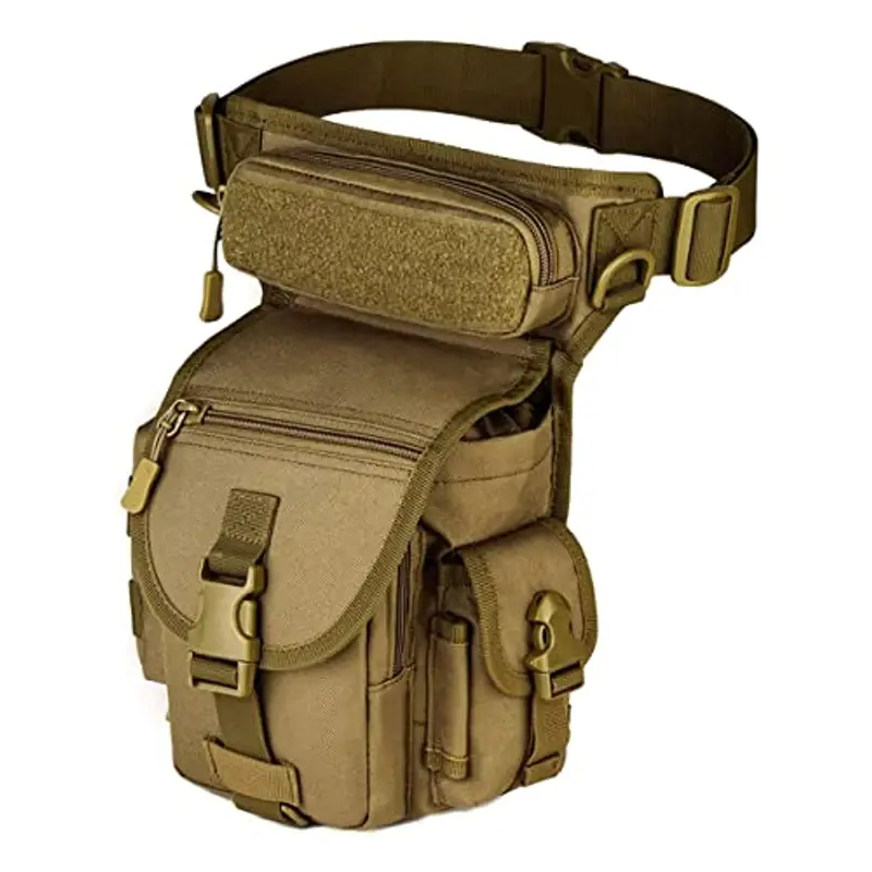 Huntvp® Marsupio Cosciale Tattico Militare Borsa Gamba Moto Molle Impermeabile per Campeggio Escursionismo Ciclismo