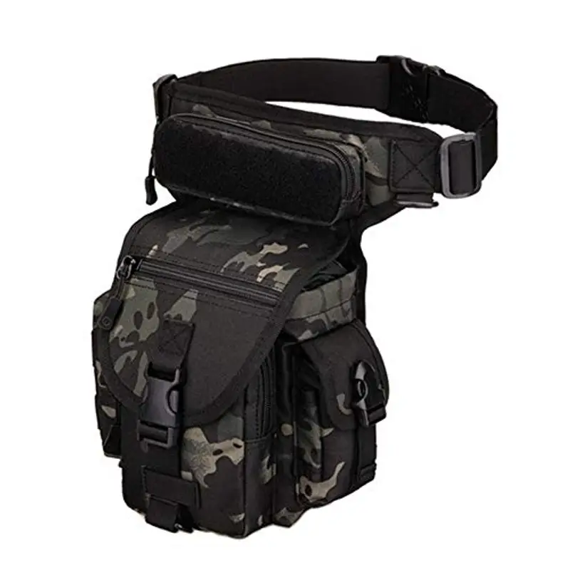 Huntvp® Marsupio Cosciale Tattico Militare Borsa Gamba Moto Molle Impermeabile per Campeggio Escursionismo Ciclismo