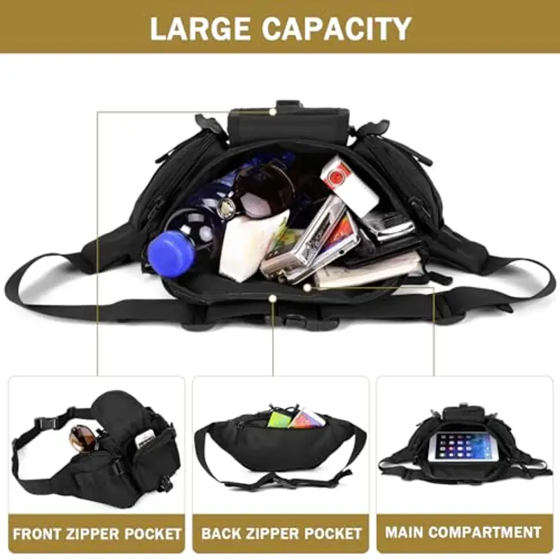 HUNTVP Marsupio Uomo Nero 1917102 miniatura 3