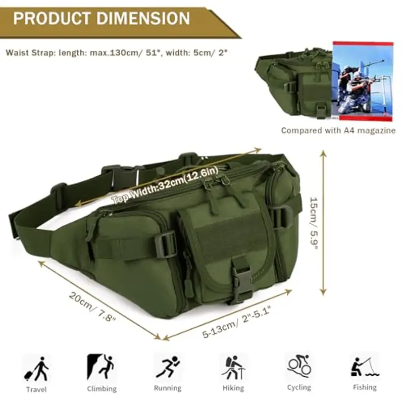 HUNTVP Marsupio Uomo Verde 1601587 miniatura 3