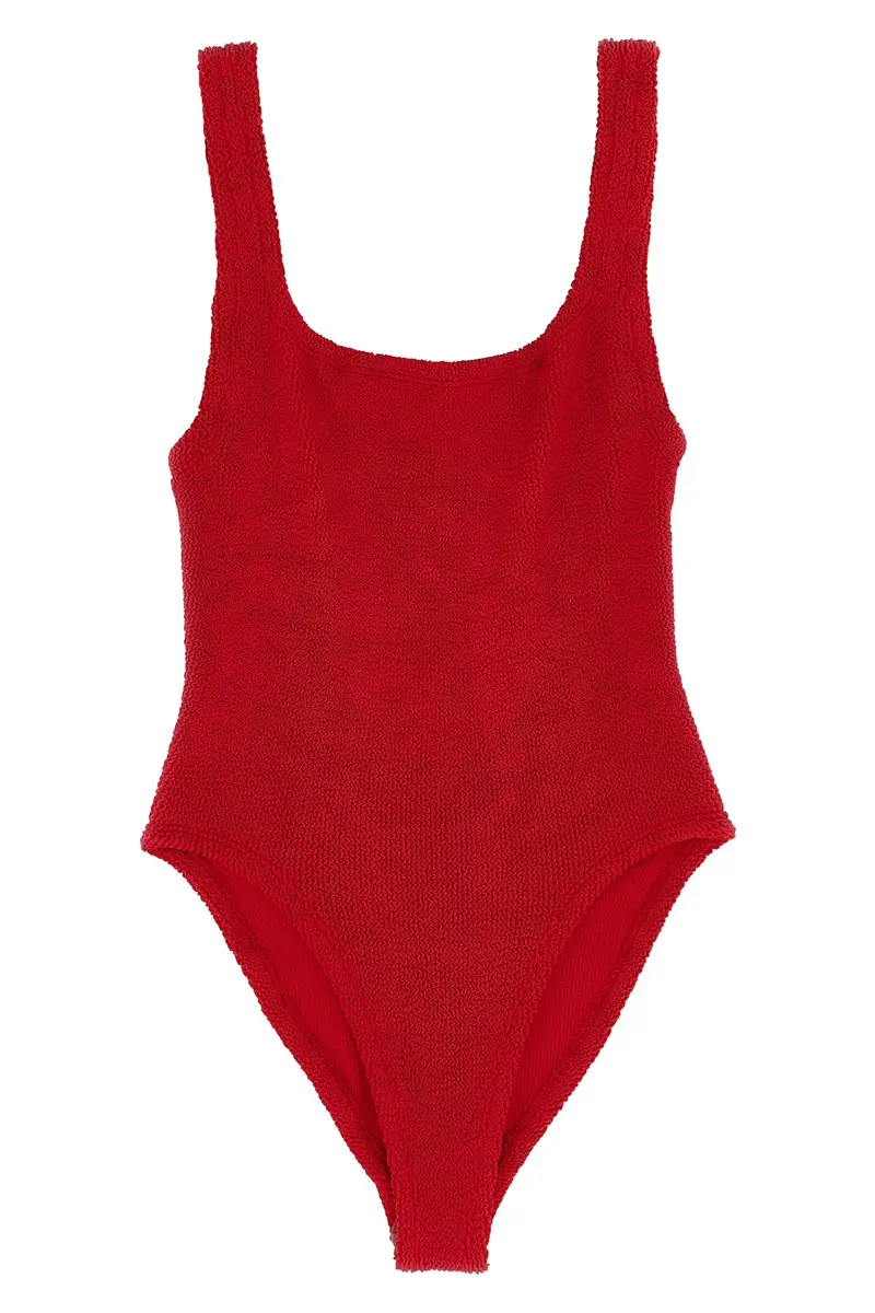Costume Intero Square Neck Rosso