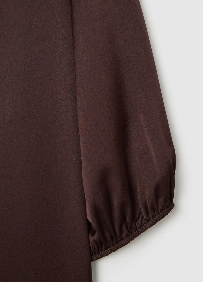 Blusa Marrone A Maniche Lunghe Regular Fit, Donna, Marrone miniatura 2