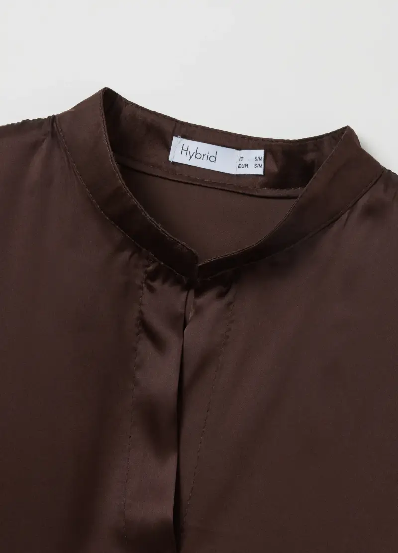 Blusa Marrone Regular Fit, Donna, Marrone miniatura 2