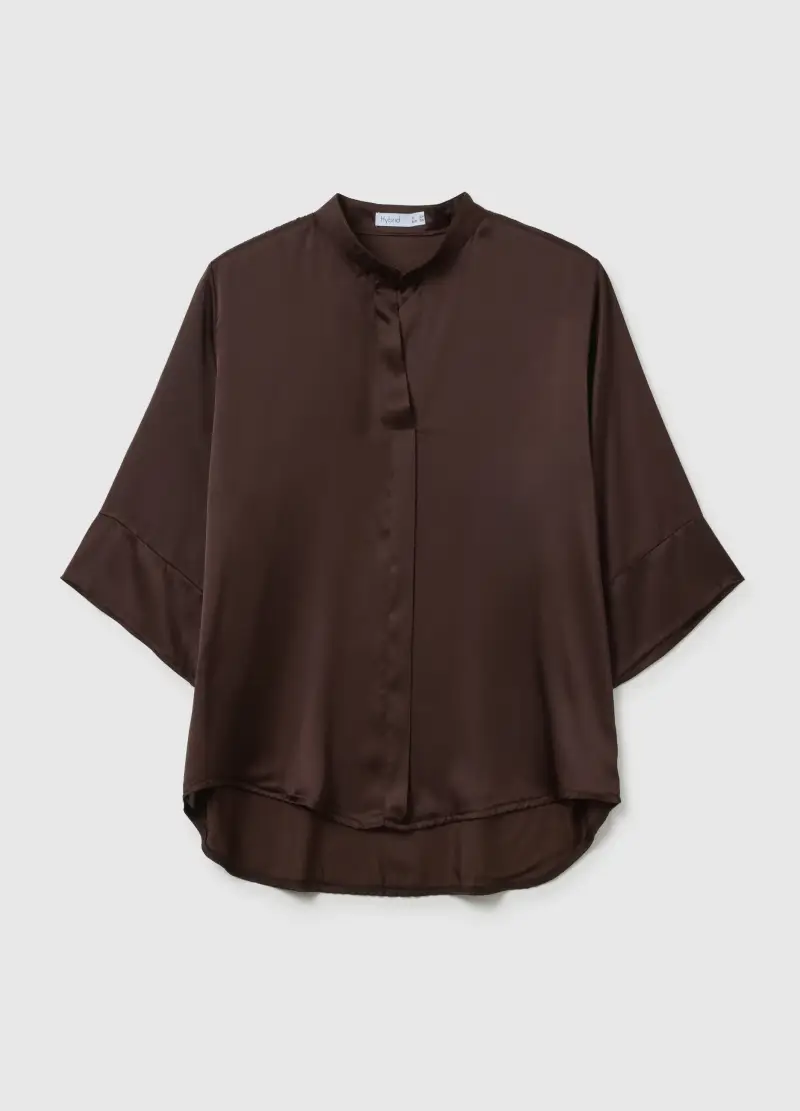 Blusa Marrone Regular Fit, Donna, Marrone