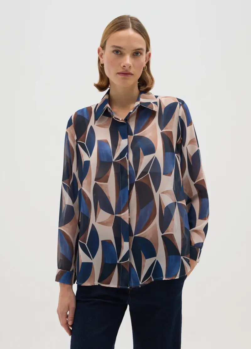 , Camicetta Multicolor Regular Fit Con Stampa, Donna, Multicolor miniatura 2