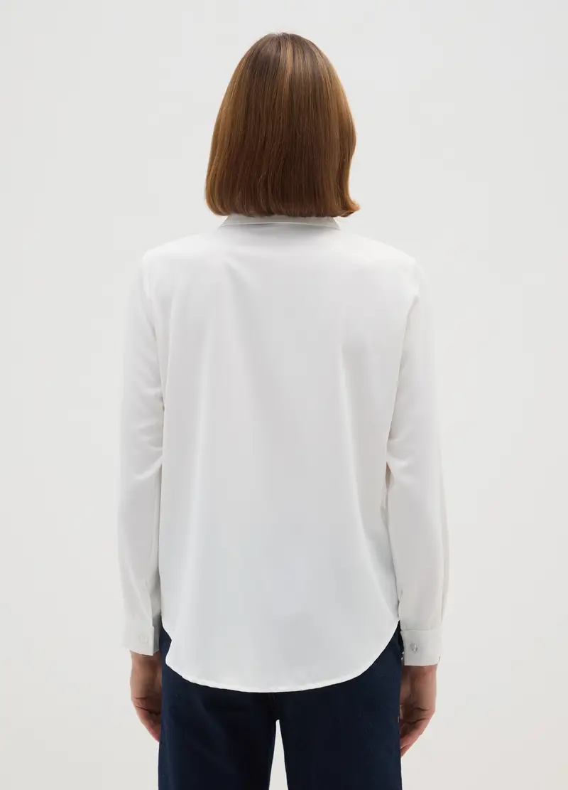 Camicia Bianca Regular Fit, Donna, Bianco miniatura 3