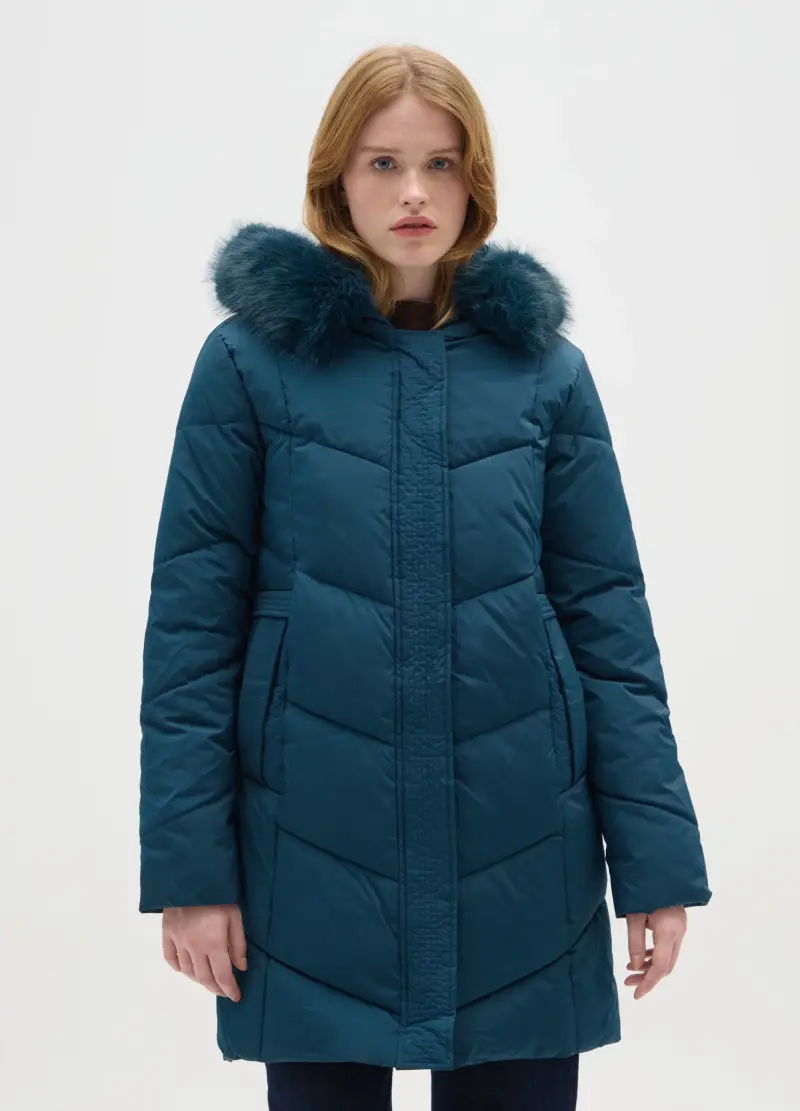 , Cappotto Blu Regular Fit, Donna, Blu miniatura 2