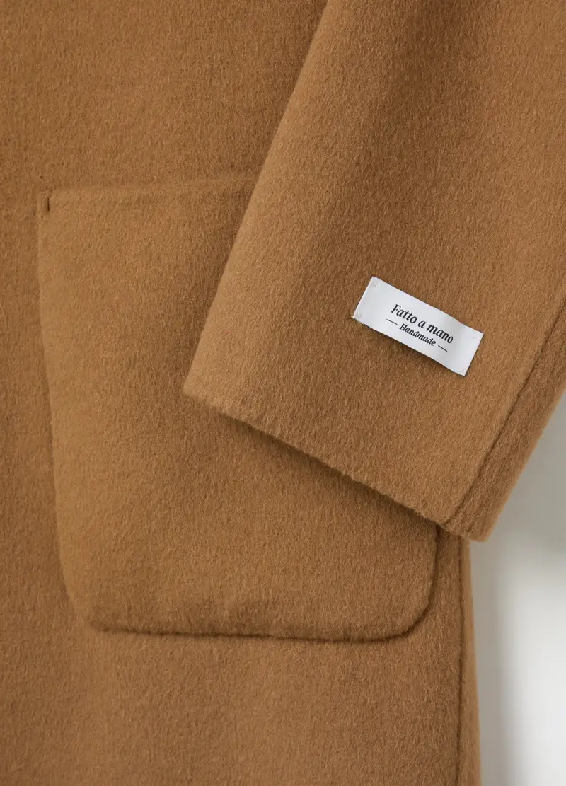 Cappotto Lungo Marrone In Misto Lana E Cashmere Regular Fit, Donna, Marrone miniatura 2