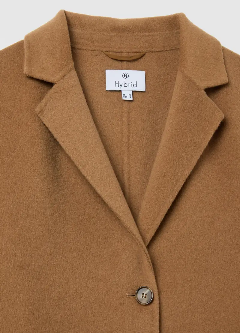 Cappotto Lungo Marrone In Misto Lana E Cashmere Regular Fit, Donna, Marrone miniatura 3