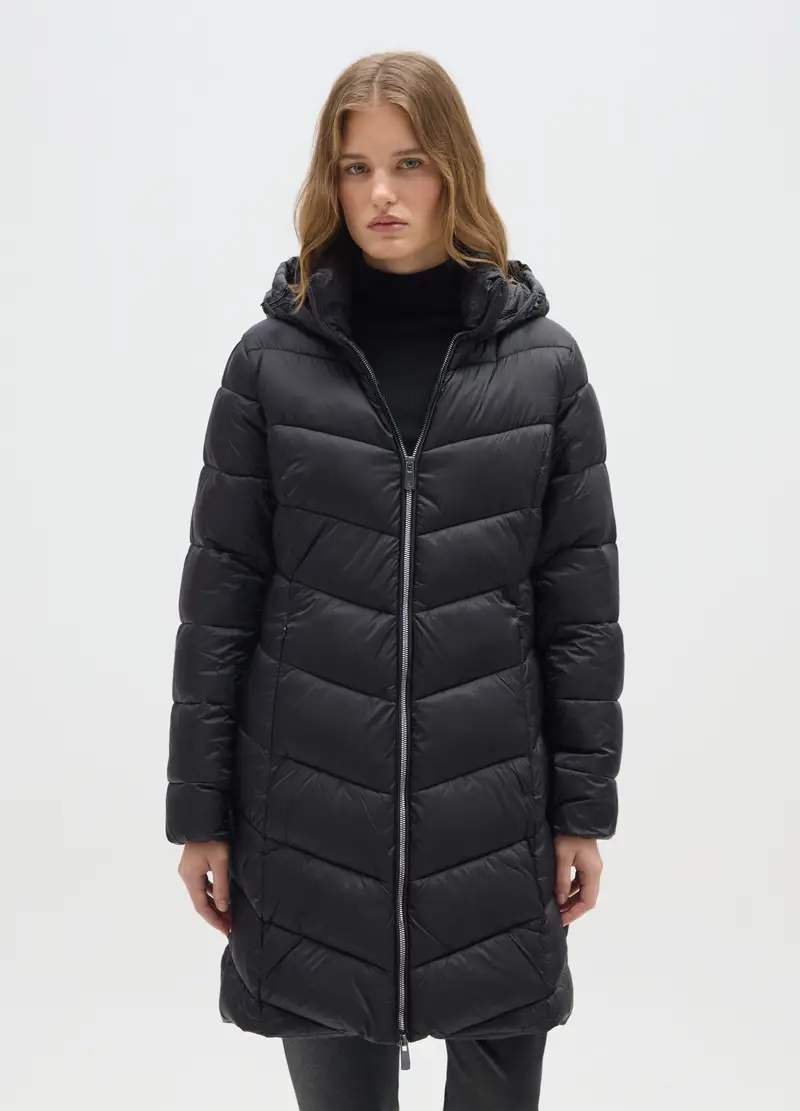 Cappotto Nero Regular Fit, Donna, Nero miniatura 2