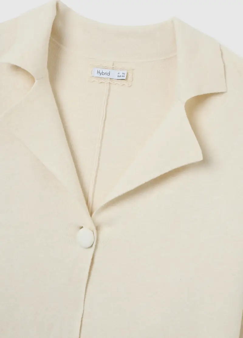 Hybrid Cardigan Donna Beige 3188854 miniatura 2