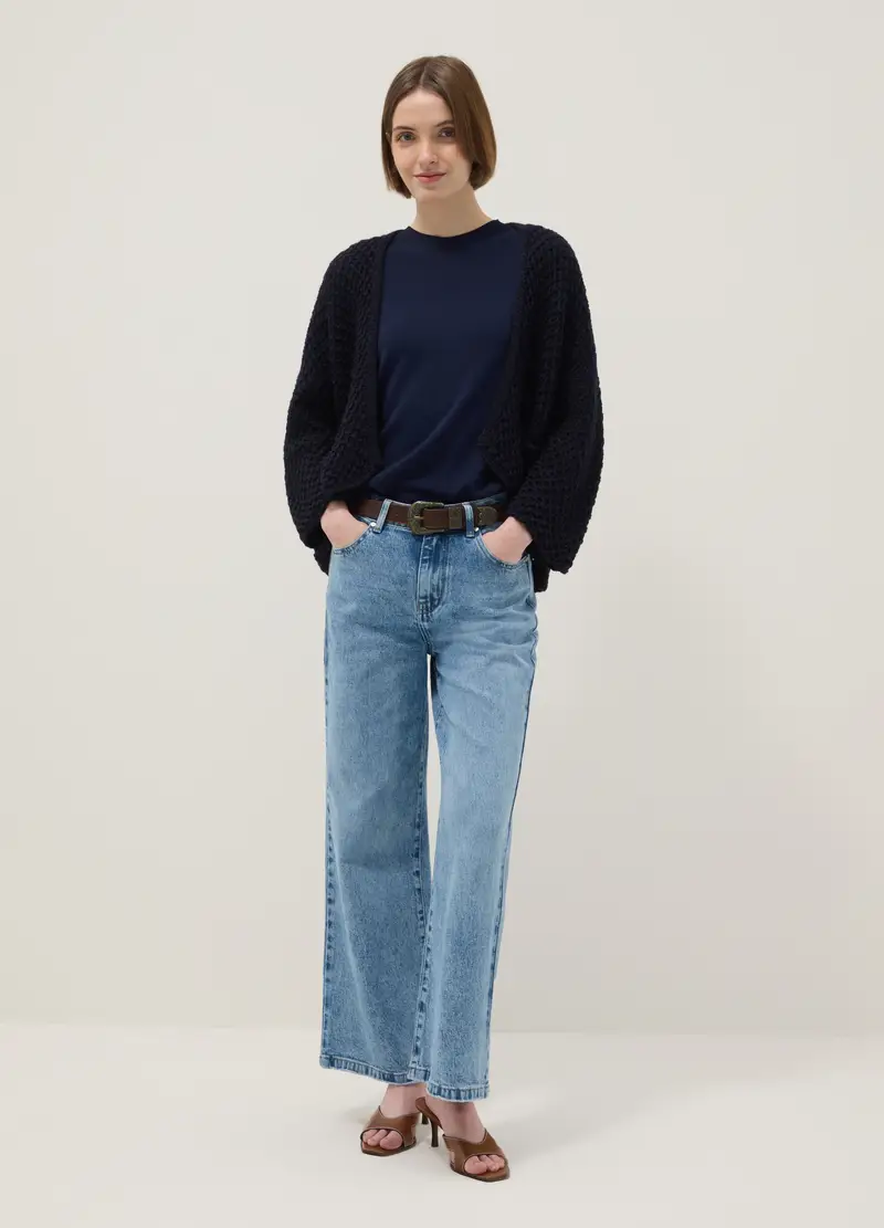 Hybrid Cardigan Donna Blu 4330796 miniatura 2