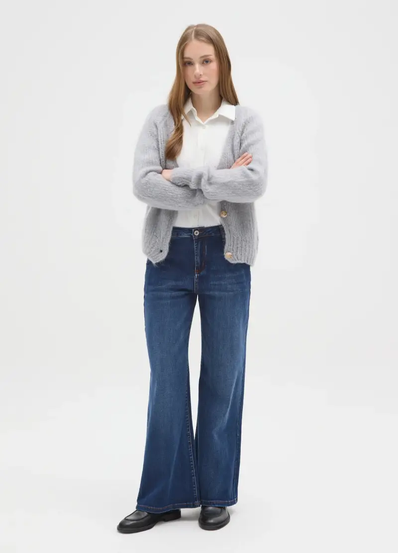 Hybrid Cardigan Donna Grigio 3845090 miniatura 2