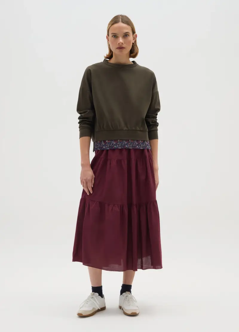 Felpa Verde Regular Fit, Donna, Verde