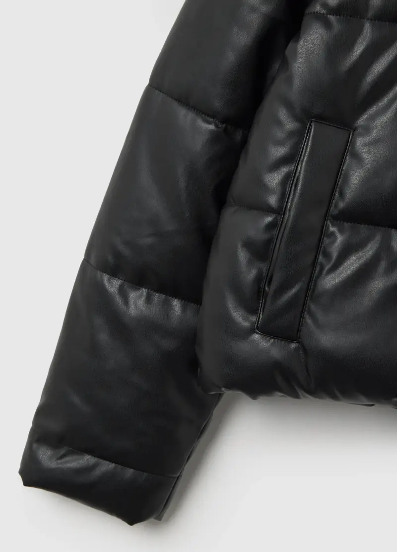 Giacca Imbottita Nera Regular Fit, Donna, Nero miniatura 2