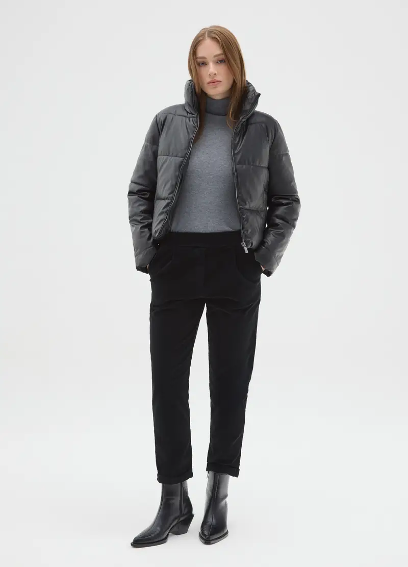 Giacca Imbottita Nera Regular Fit, Donna, Nero