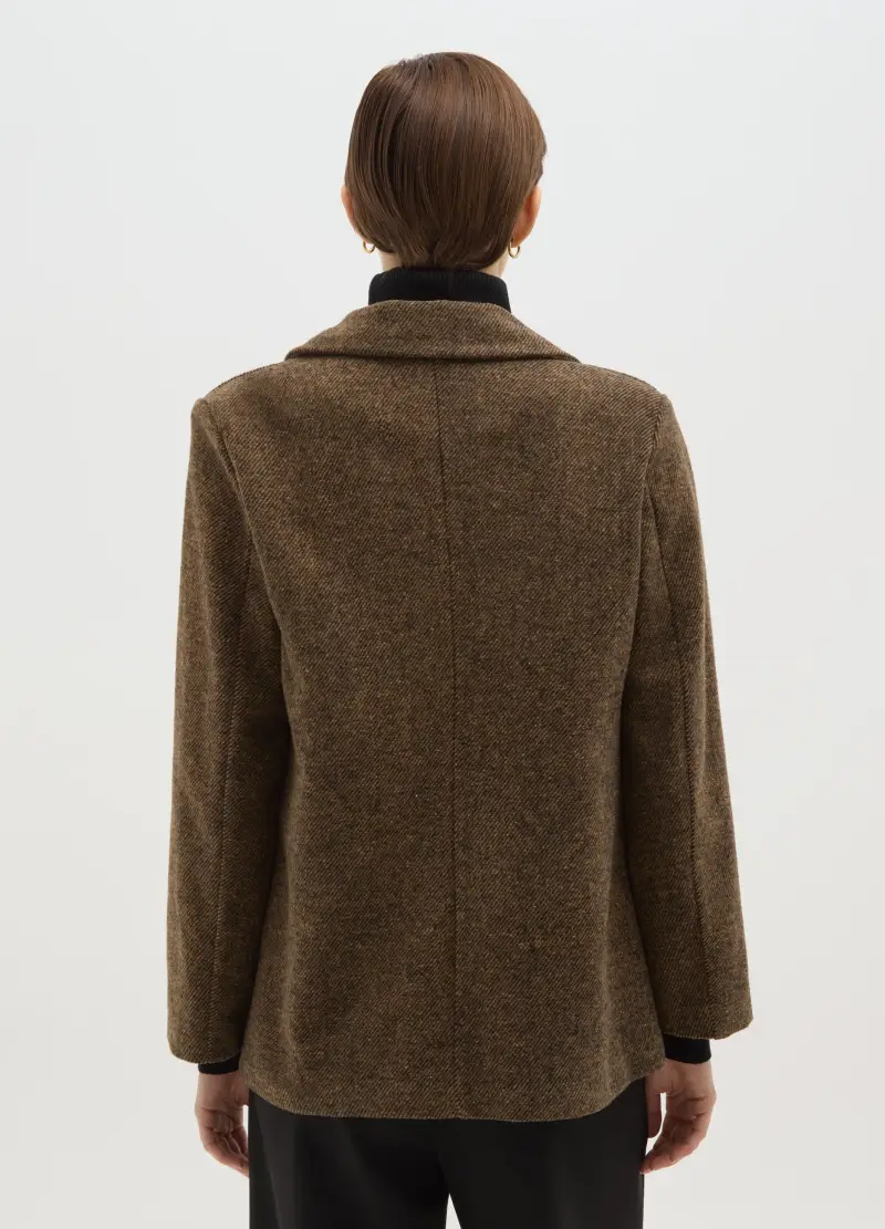 Giacca Marrone Regular Fit Con Colletto Decorato, Donna, Marrone miniatura 3