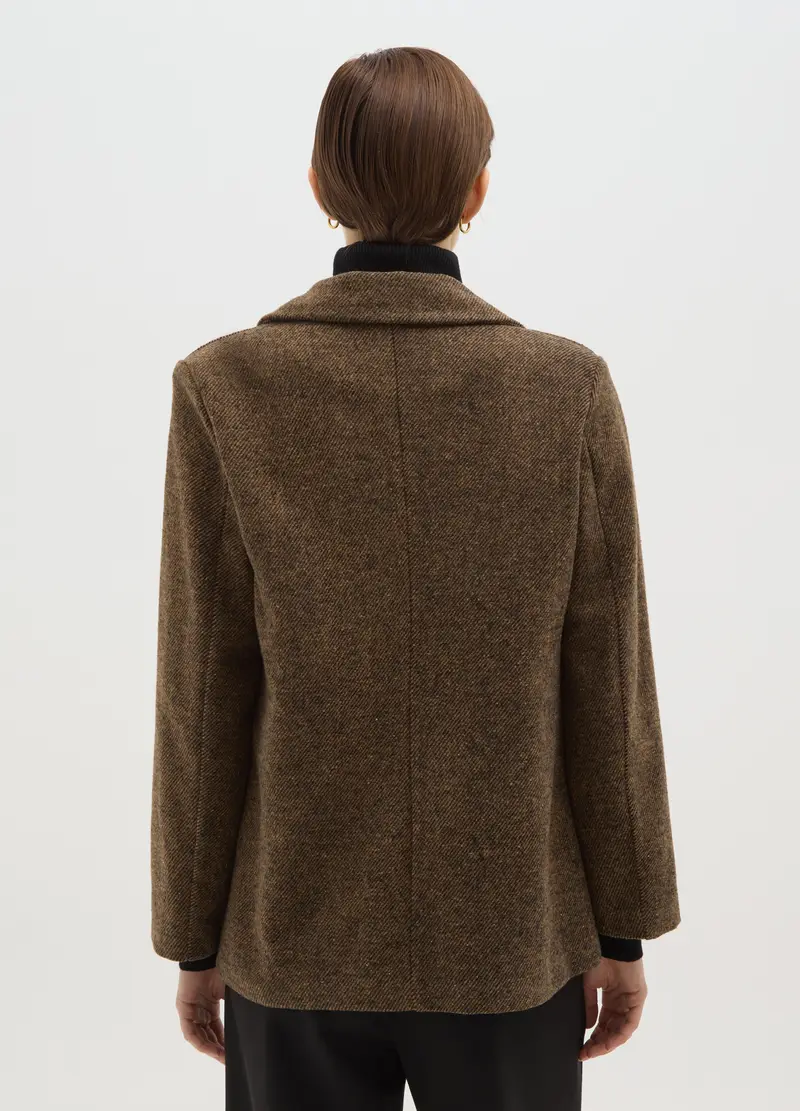 Giacca Marrone Regular Fit Con Colletto Decorato, Donna, Marrone miniatura 3