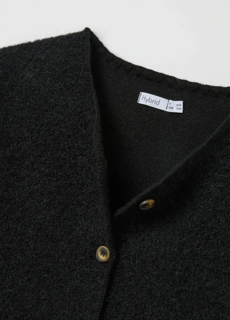 Giacca Nera Regular Fit Con Bottoni E Tasche, Donna, Nero miniatura 2