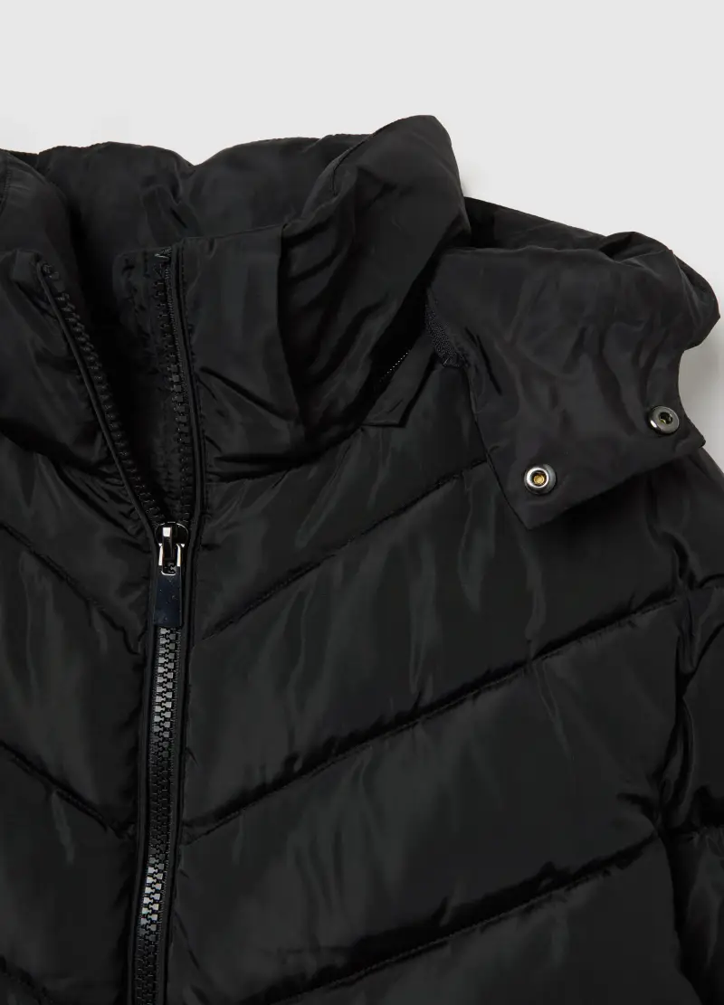 Giubbotto Trapuntato Nero Regular Fit, Donna, Nero miniatura 2